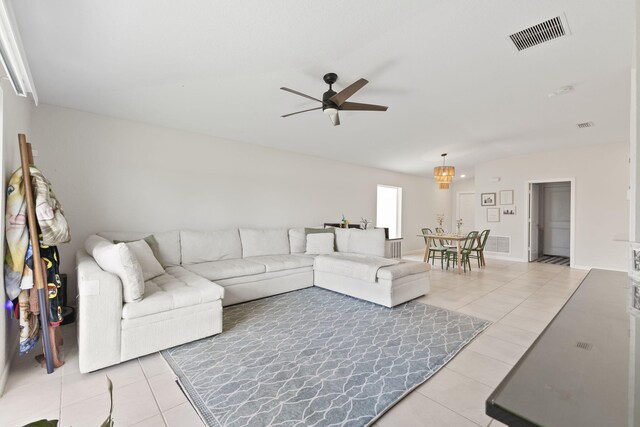 4235 Troon Pl, Fort Pierce, FL 34947 - living area featuring ceiling fan and light tile patterned floors