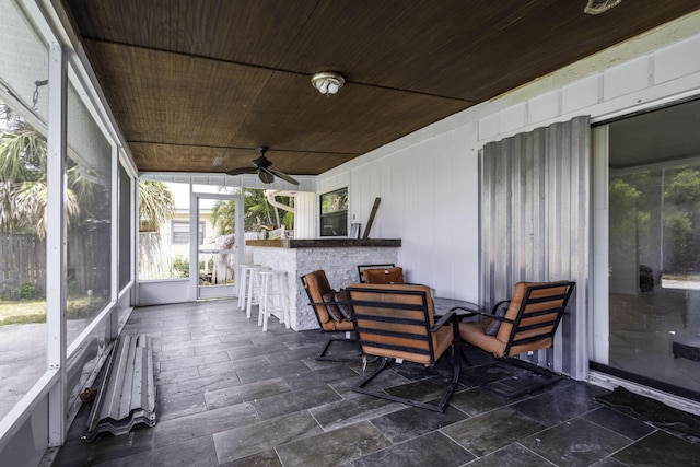 2426 SE Stonecrop St, Port Saint Lucie, FL 34984 - sunroom / solarium with exterior bar and ceiling fan