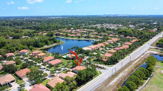 6805 Osage Cir, Greenacres, FL 33413 - aerial view of property and surrounding area featuring nearby suburban area and a large body of water