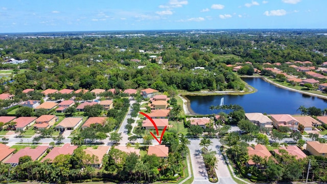 6805 Osage Cir, Greenacres, FL 33413 - aerial view of property's location featuring a nearby body of water and nearby suburban area