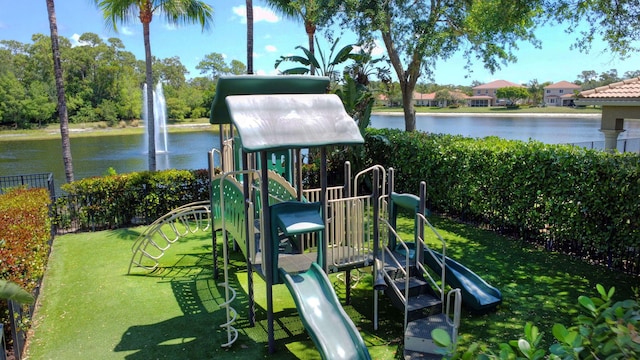 6805 Osage Cir, Greenacres, FL 33413 - communal playground featuring a water view