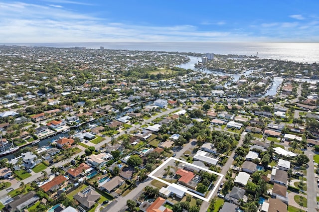 2650 NE 22nd St, Pompano Beach, FL 33062 - aerial view of property's location with a large body of water and nearby suburban area