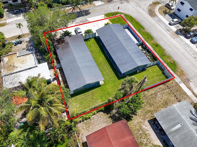 aerial overview of property's location featuring property boundaries highlighted