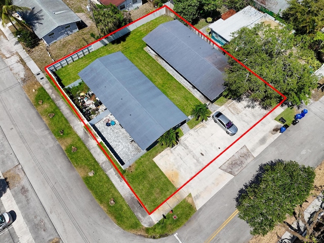 aerial view of property's location with property parcel outlined