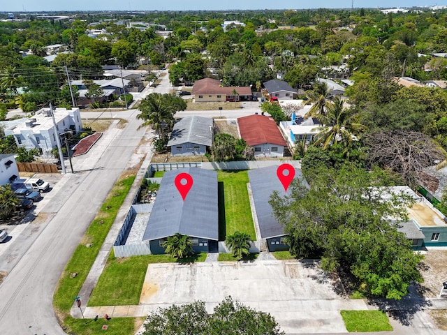aerial perspective of suburban area