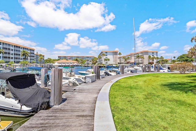 911 Gardenia Dr Unit 154, Delray Beach, FL 33483 - dock area with a yard
