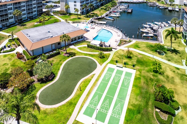 911 Gardenia Dr Unit 154, Delray Beach, FL 33483 - birds eye view of property featuring a water view