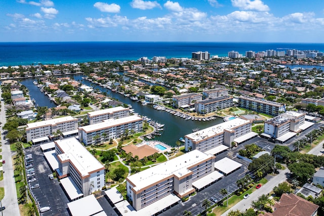 911 Gardenia Dr Unit 154, Delray Beach, FL 33483 - bird's eye view with a water view and a view of city