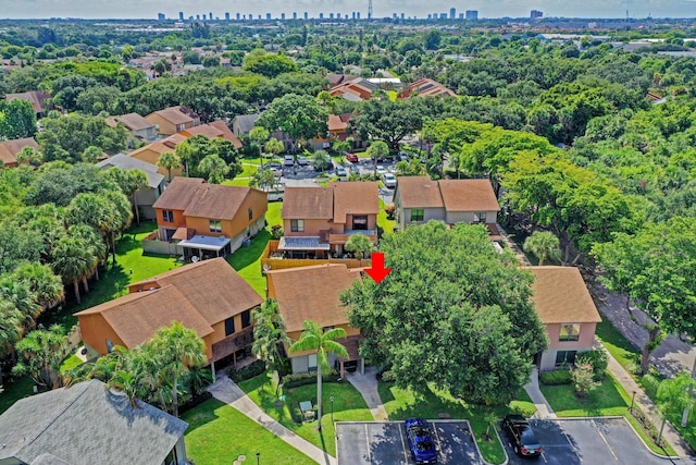 bird's eye view with a city view and a residential view