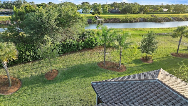 656 SE Villandry Way, Port Saint Lucie, FL 34984 - view of grassy yard with a water view