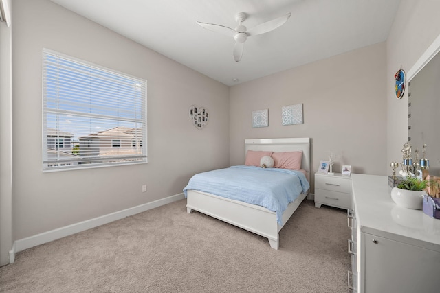 5651 Macoon Way, Westlake, FL 33470 - bedroom featuring light colored carpet, baseboards, and ceiling fan