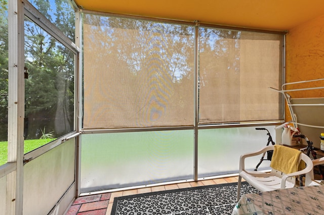 view of sunroom