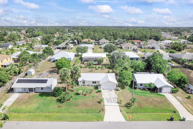aerial view of residential area