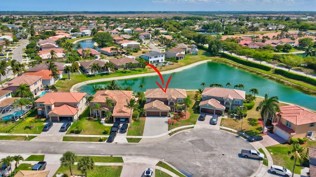 12774 Spikerush Cir, Boca Raton, FL 33428 - bird's eye view featuring a water view and a residential view