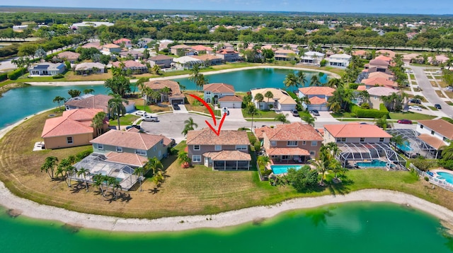 12774 Spikerush Cir, Boca Raton, FL 33428 - birds eye view of property with a water view and a residential view