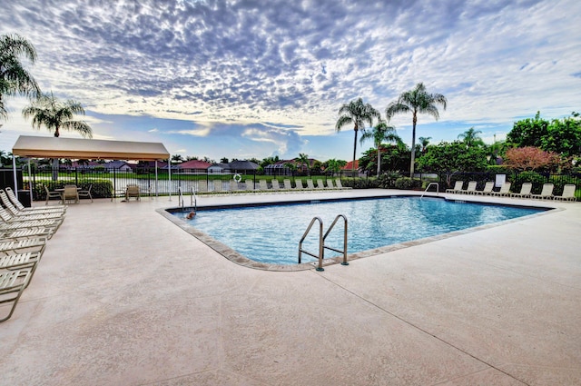 12774 Spikerush Cir, Boca Raton, FL 33428 - community pool featuring a patio area, a gazebo, and fence