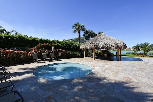 12774 Spikerush Cir, Boca Raton, FL 33428 - pool with a gazebo, fence, and a patio