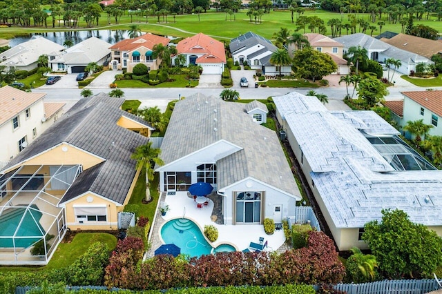 drone / aerial view featuring a residential view