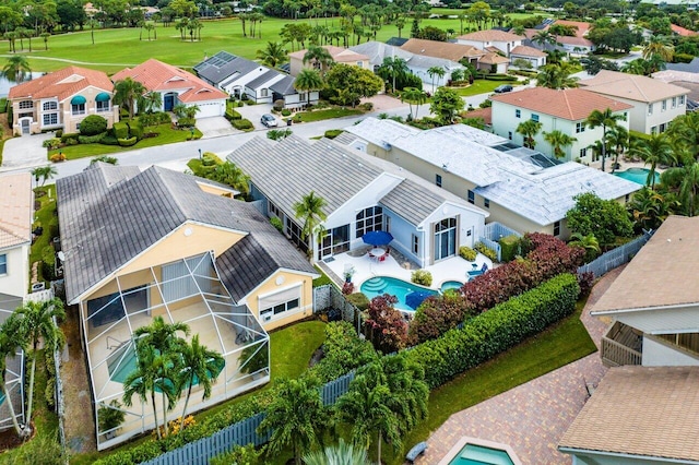 drone / aerial view featuring a residential view