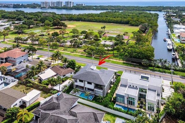 1445 NE 5th Ave, Boca Raton, FL 33432 - aerial view of residential area featuring a large body of water