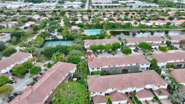 2125 Oakmont Dr, Riviera Beach, FL 33404 - aerial view featuring a water view and a residential view