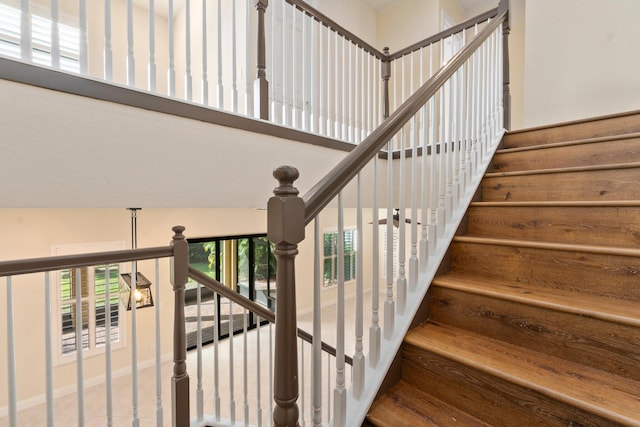 view of stairway