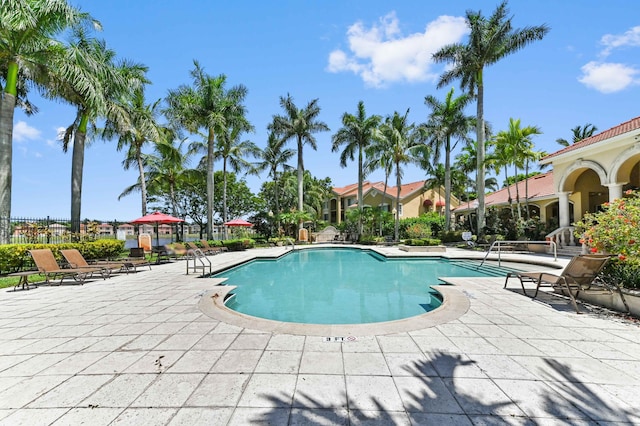 4240 San Marino Blvd Unit 108, West Palm Beach, FL 33409 - community pool with a patio
