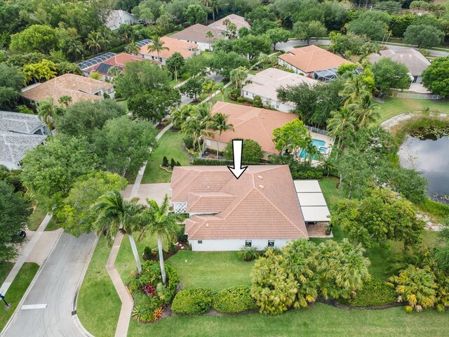 aerial view of residential area