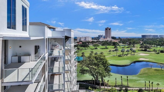220 SE Mizner Blvd Unit Ph920, Boca Raton, FL 33432 - surrounding community with golf course view, a water view, and a view of city