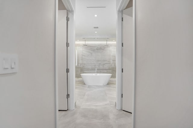 220 SE Mizner Blvd Unit Ph920, Boca Raton, FL 33432 - corridor with marble finish flooring