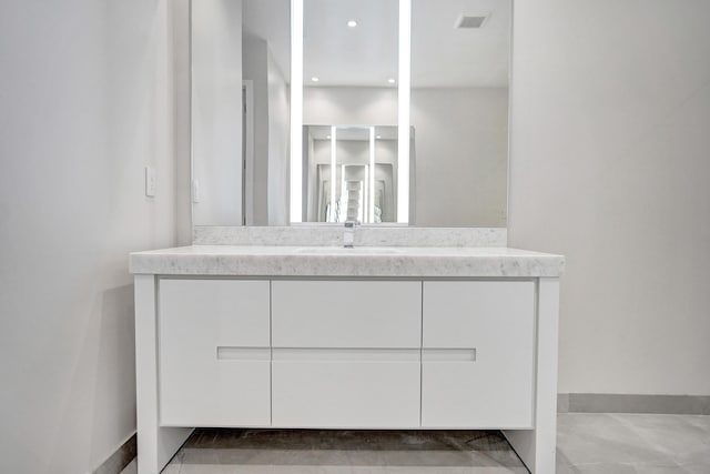 220 SE Mizner Blvd Unit Ph920, Boca Raton, FL 33432 - bathroom featuring vanity and recessed lighting