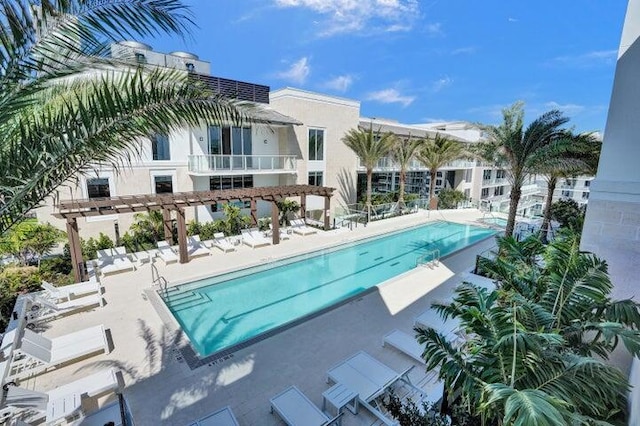 220 SE Mizner Blvd Unit Ph920, Boca Raton, FL 33432 - community pool featuring a pergola and a patio