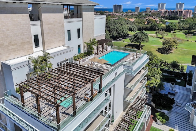 220 SE Mizner Blvd Unit Ph920, Boca Raton, FL 33432 - view of swimming pool featuring a city view and view of golf course