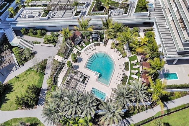 220 SE Mizner Blvd Unit Ph920, Boca Raton, FL 33432 - drone / aerial view of a pool