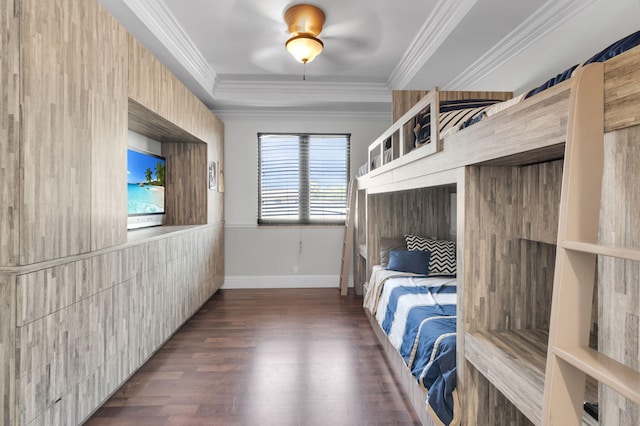 22175 Larkspur Trl, Boca Raton, FL 33433 - bedroom with crown molding, wood finished floors, and baseboards