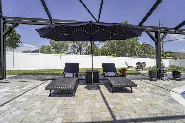 view of patio / terrace featuring a fenced backyard