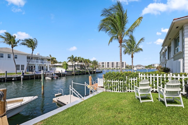 701 NE Harbour Ter Unit 103, Boca Raton, FL 33431 - dock featuring a water view and a residential view