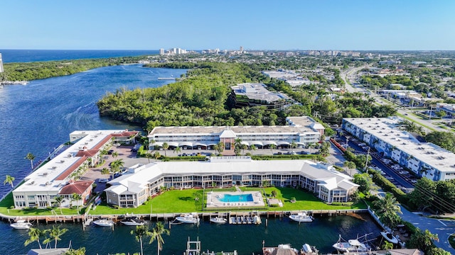 701 NE Harbour Ter Unit 103, Boca Raton, FL 33431 - drone / aerial view of a large body of water