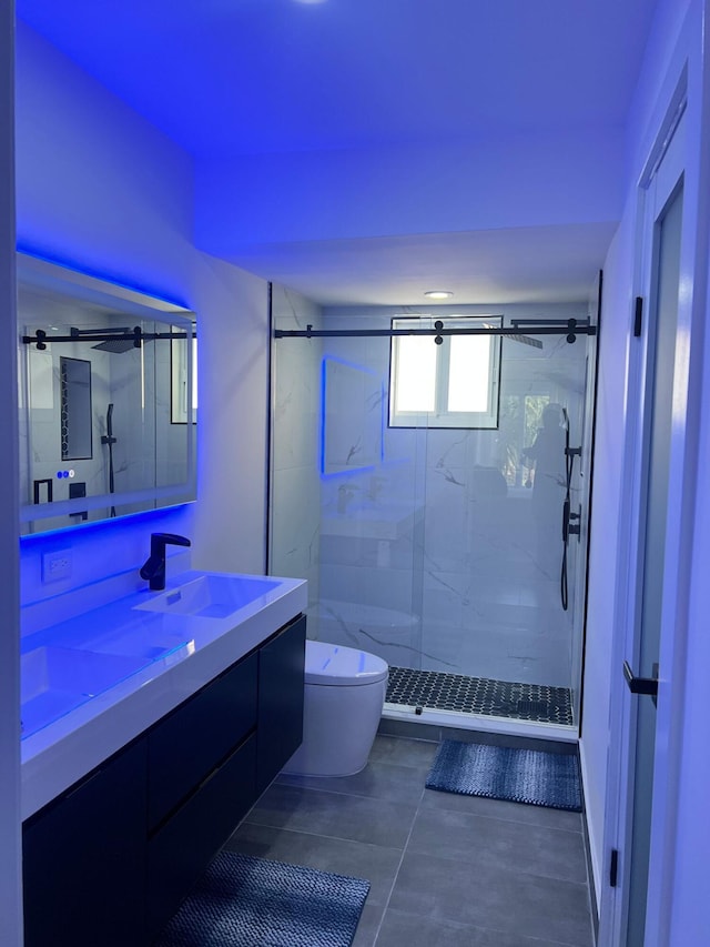 3551 Inverrary Dr Unit 203, Lauderhill, FL 33319 - bathroom featuring toilet, a shower stall, and vanity