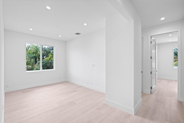 126 Auburn Dr, Lake Worth Beach, FL 33460 - empty room featuring visible vents, light wood-style flooring, and recessed lighting