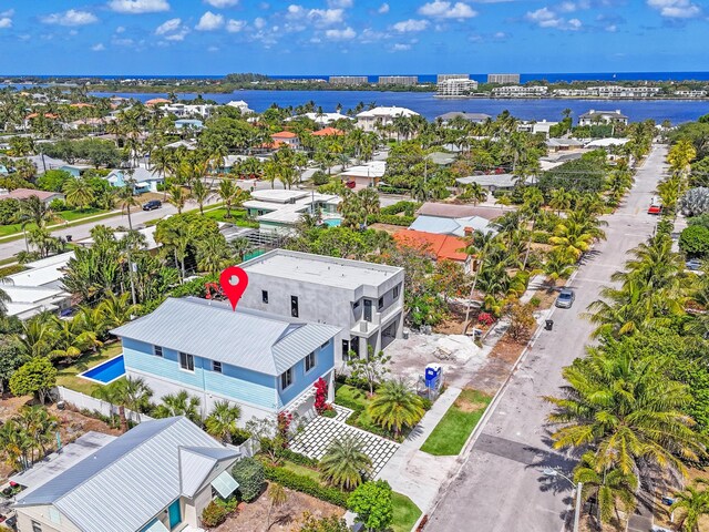 126 Auburn Dr, Lake Worth Beach, FL 33460 - aerial view featuring a water view