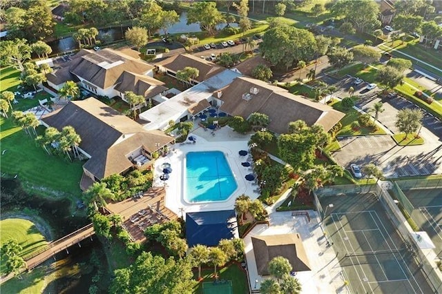 10137 Mangrove Dr Unit 203, Boynton Beach, FL 33437 - bird's eye view of a pool