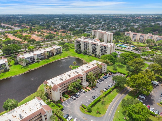 14360 Strathmore Ln Unit 404, Delray Beach, FL 33446 - drone / aerial view featuring a water view