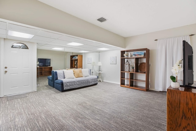 650 NW 48th Ave, Coconut Creek, FL 33063 - carpeted living area featuring baseboards and visible vents