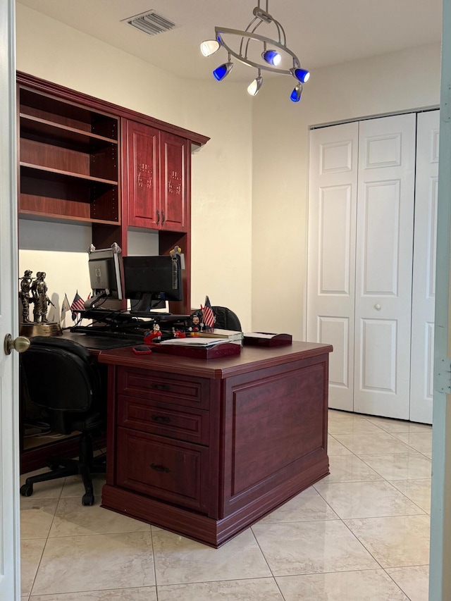 office area with visible vents