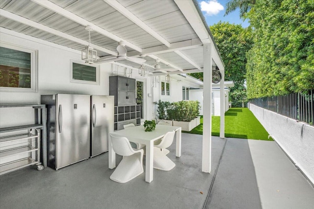 6100 La Gorce Dr, Miami Beach, FL 33140 - view of patio featuring outdoor dining space