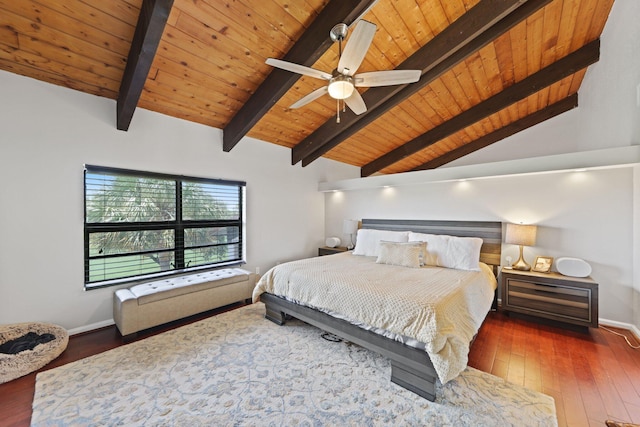 730 Greensward Ct Unit 203J, Delray Beach, FL 33445 - bedroom with wooden ceiling, wood finished floors, baseboards, and a ceiling fan