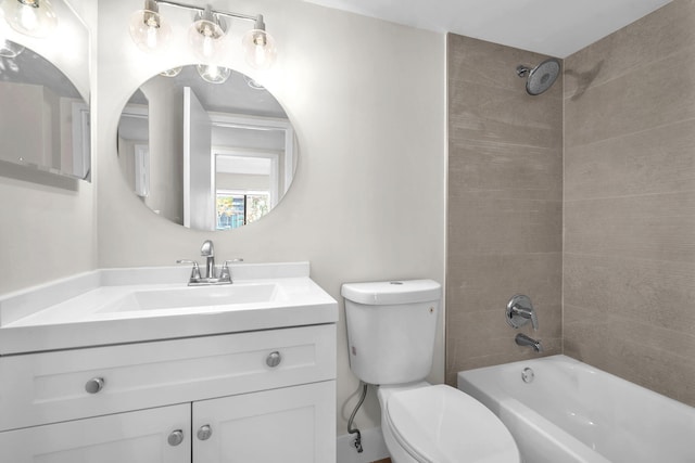 5821 Washington St Unit 21, Hollywood, FL 33023 - bathroom with toilet, vanity, and shower / bath combination