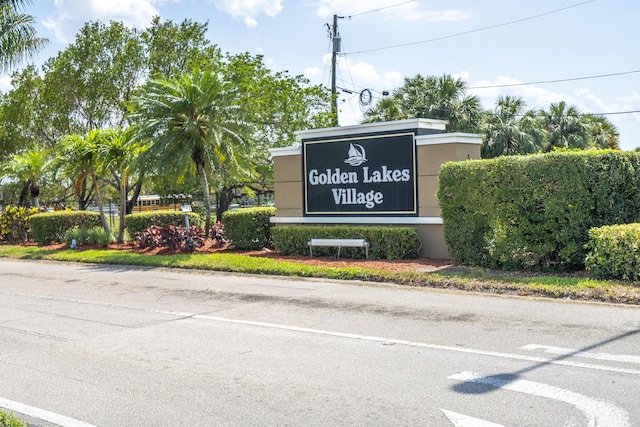 view of community sign