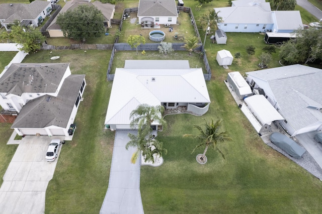 drone / aerial view featuring a residential view